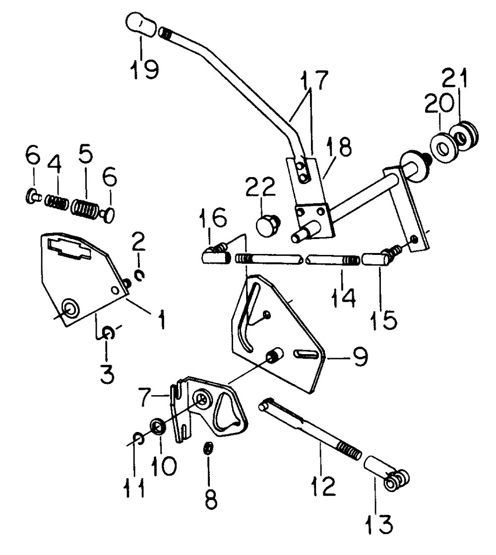 Transmission Controls Diagram and Parts List for 1914 145986100-145986399-146986100-146986399 Cub Cadet Lawn Tractor